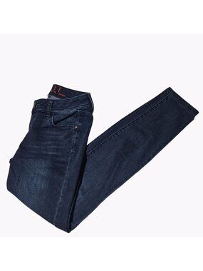 Elle Jeans Womens Size 2 Skinny Low Rise Dark Wash Denim Pants